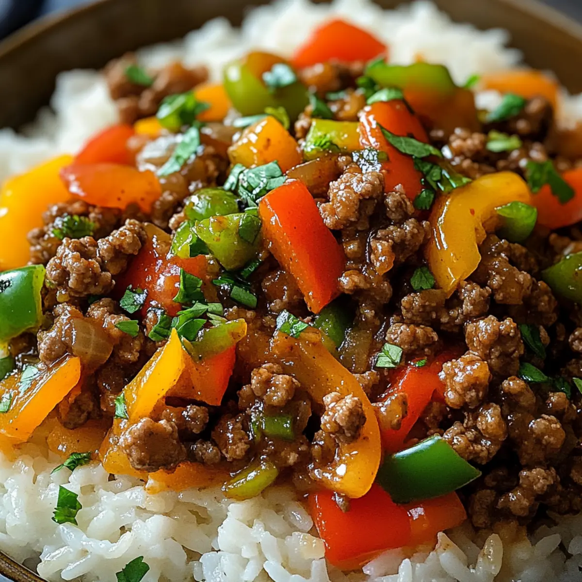 Beef and Pepper Rice Bowl jmregy
