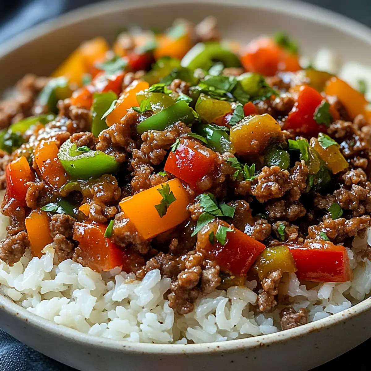Beef and Pepper Rice Bowl yipibf