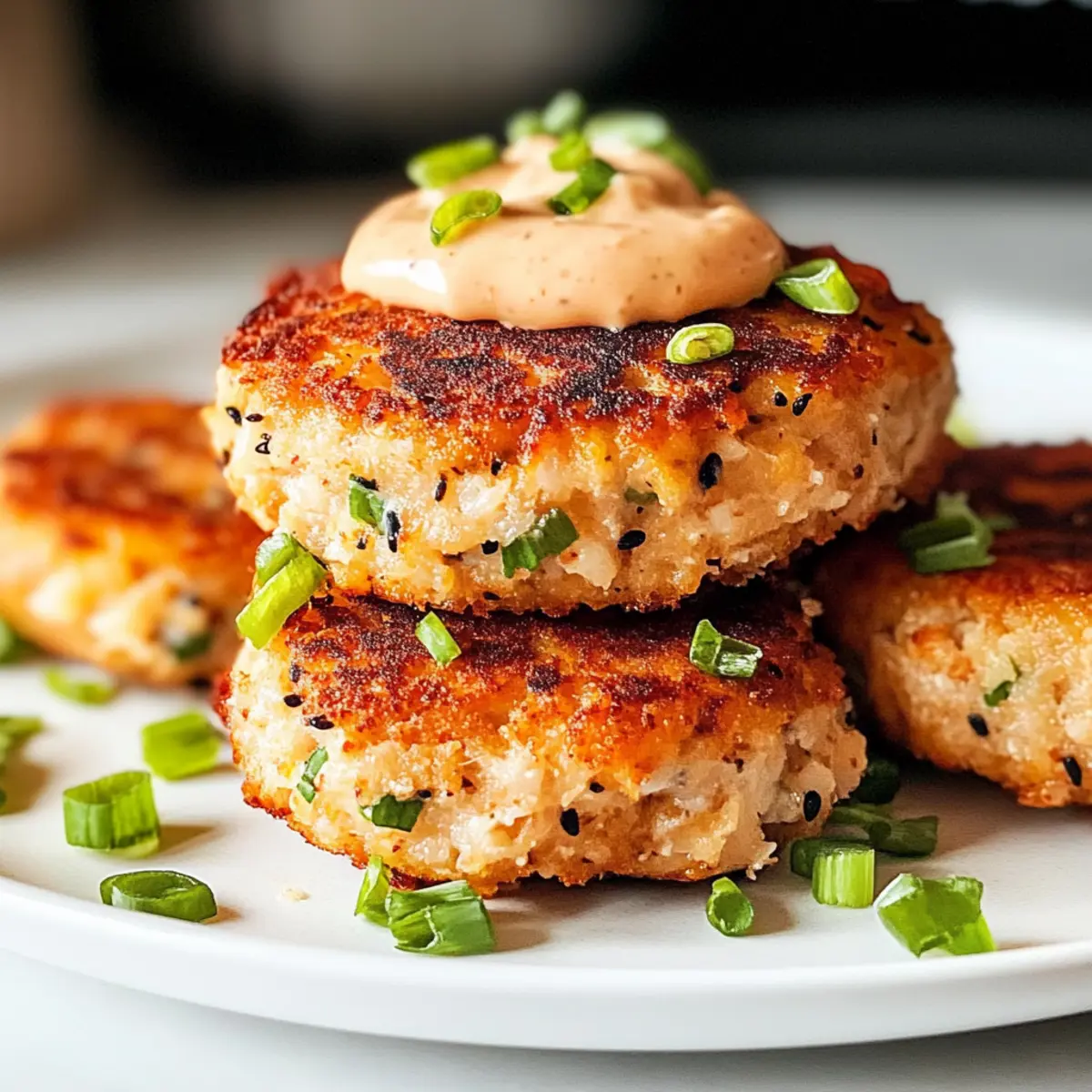 Würzige asiatische Thunfischkekse mit scharfer Mayo