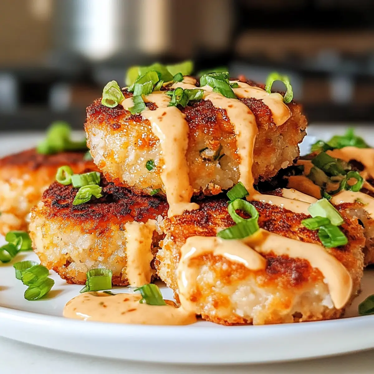 Dicke asiatische Thunfischküchlein mit würzigem Mayo