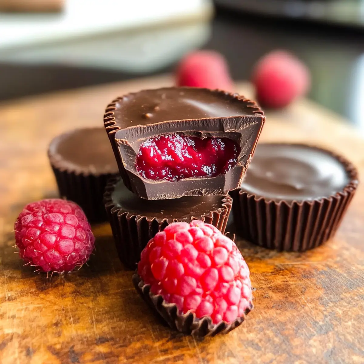 Schokoladen-Himbeer-Tassen