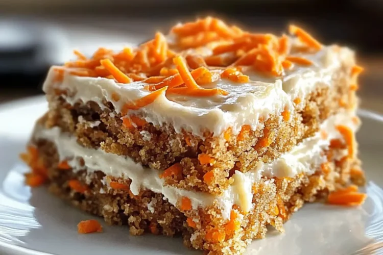 Hüttenkäse Karottenkuchen Riegel