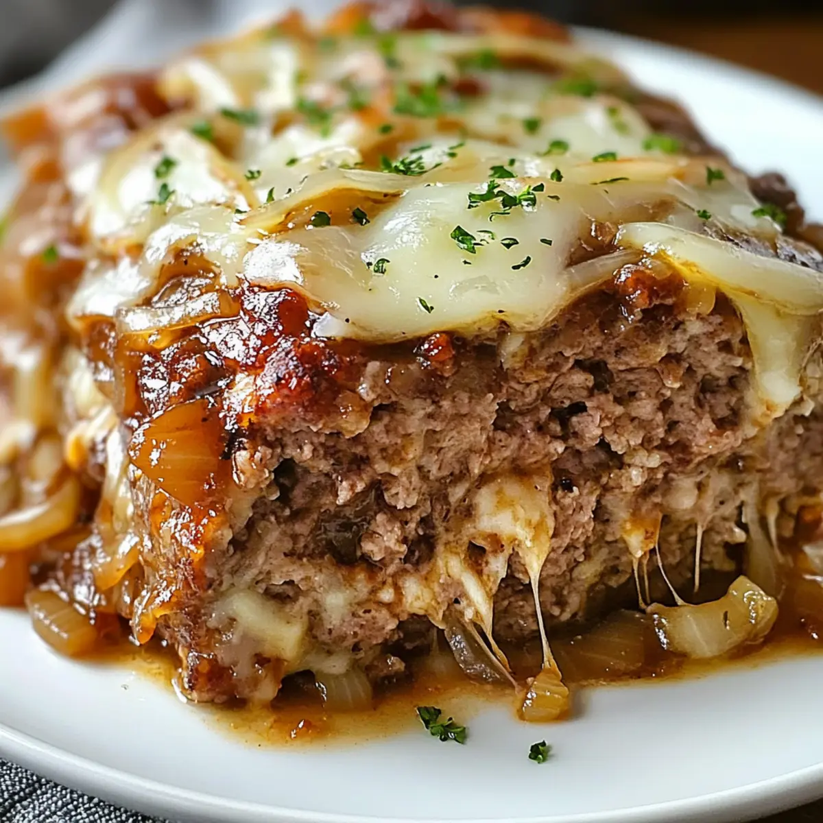 Französischer Zwiebelfleischlaib Rezept Zutaten: - 500 g Rinderhackfleisch - 1 große Zwiebel, gewürfelt - 2 Knoblauchzehen, gehackt - 1 Tasse Semmelbrösel - 1/2 Tasse Milch - 1 Ei - 1 Teelöffel Worcestersauce - 1 Teelöffel Salz - 1/2 Teelöffel Pfeffer - 1/2 Tasse Käse, gerieben - 1 Teelöffel Thymian - 1 Teelöffel Petersilie Anleitung: 1. Den Ofen auf 180 Grad Celsius vorheizen. 2. In einer Pfanne die Zwiebeln in etwas Öl anbraten, bis sie goldbraun sind. 3. In einer großen Schüssel Rinderhackfleisch, Zwiebeln, Knoblauch, Semmelbrösel, Milch, Ei, Worcestersauce, Salz, Pfeffer, Käse, Thymian und Petersilie gut vermengen. 4. Die Mischung in eine Kastenform geben und gleichmäßig verteilen. 5. Im vorgeheizten Ofen 60 Minuten backen oder bis der Fleischlaib durchgegart ist. 6. Vor dem Servieren etwas abkühlen lassen.