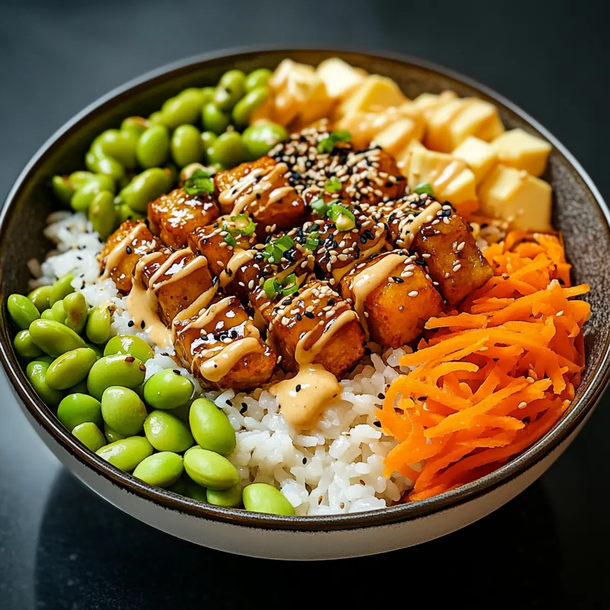 Japanische Superfood Bowl mit cremigem Sesam ska2m8