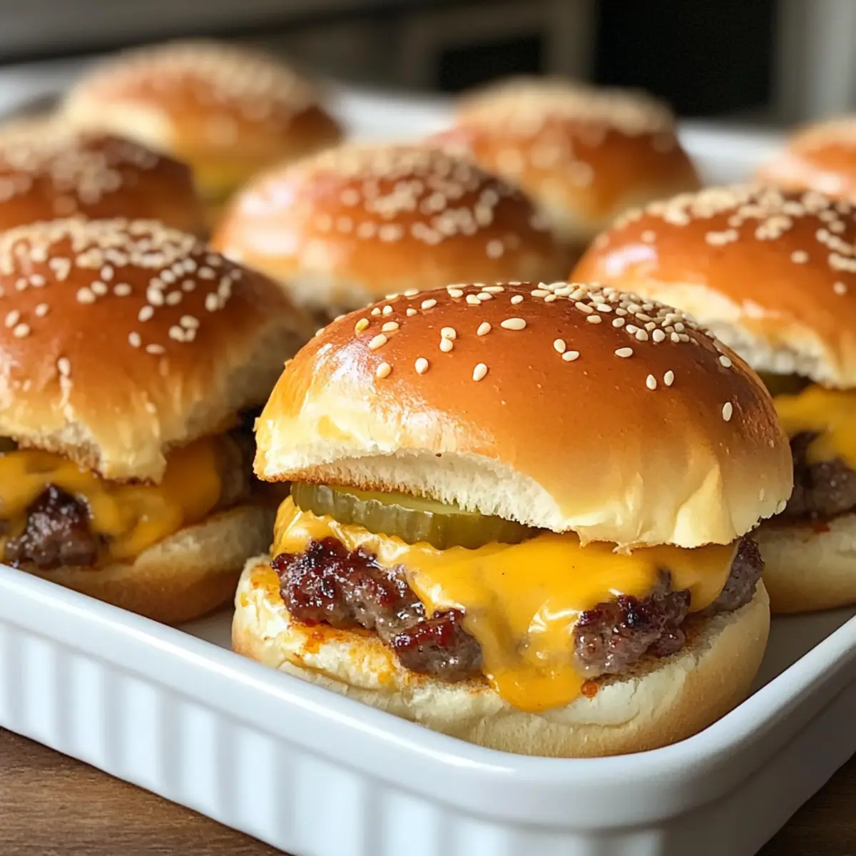 Kindgerechte Cheeseburger Slider
