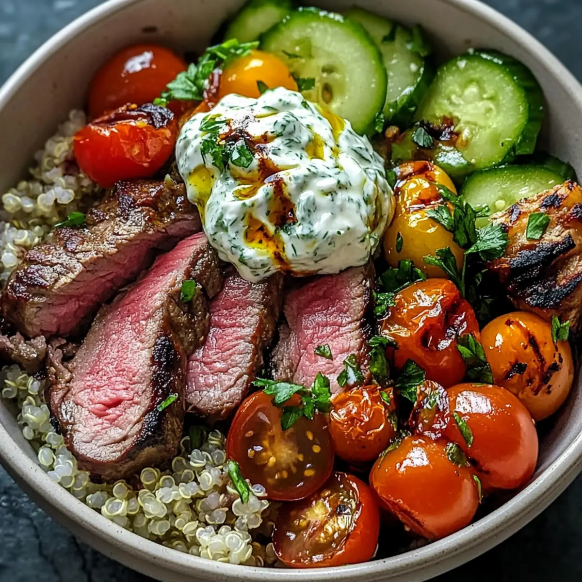Mediterranean Steak Bowl Recipe ccgkeb