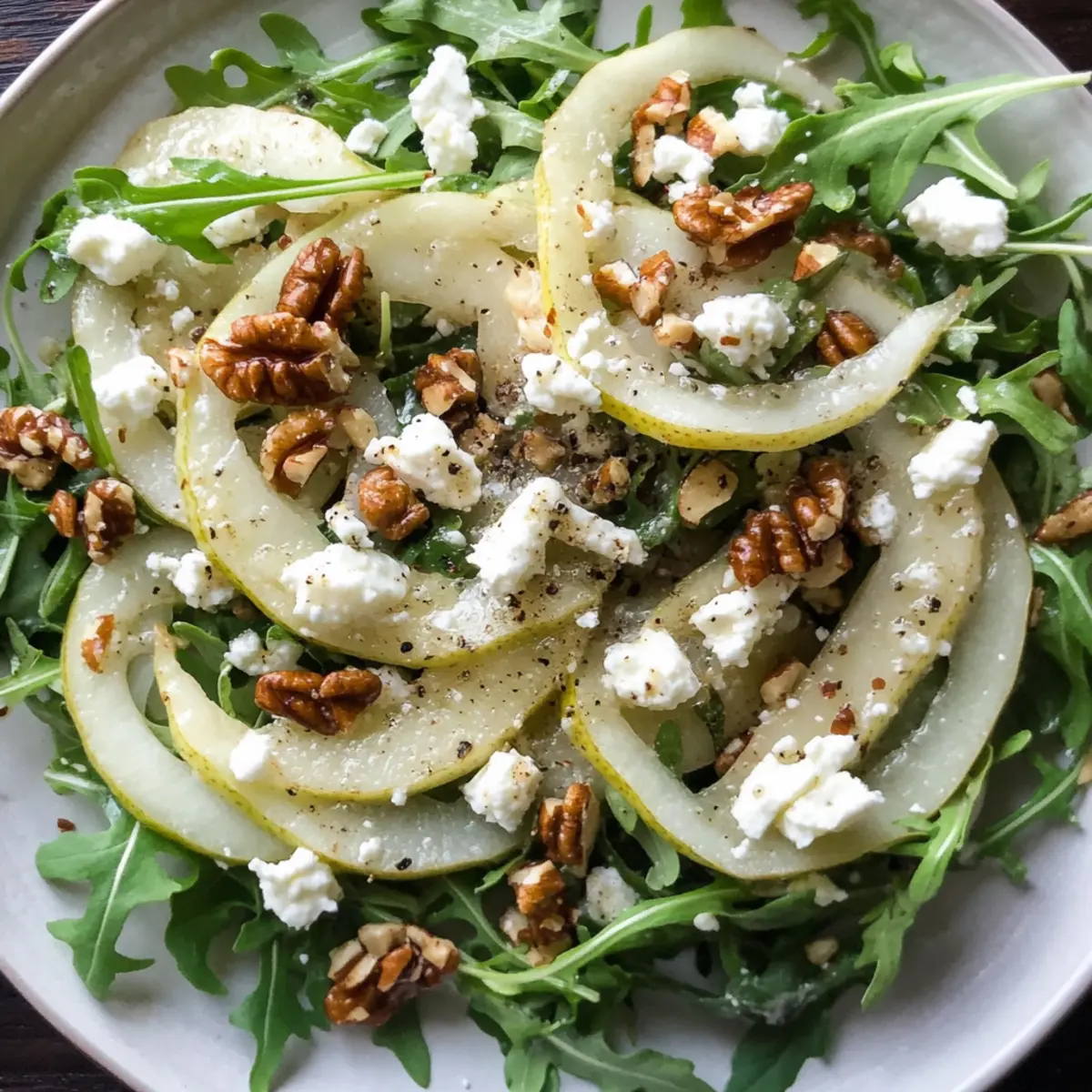 Birne Fenchel Rucola Salat