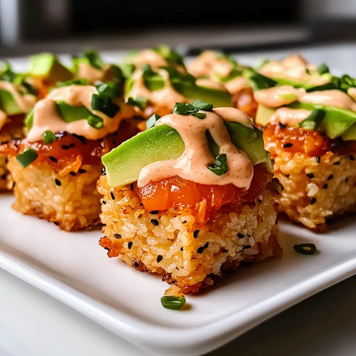 Lachs knuspriger Reis