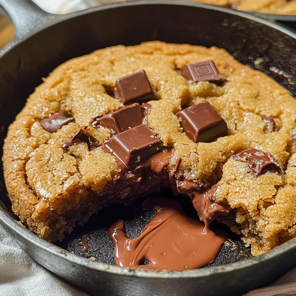 Single Serve Skillet Chocolate Chip Nutella Cookie jrhc5z