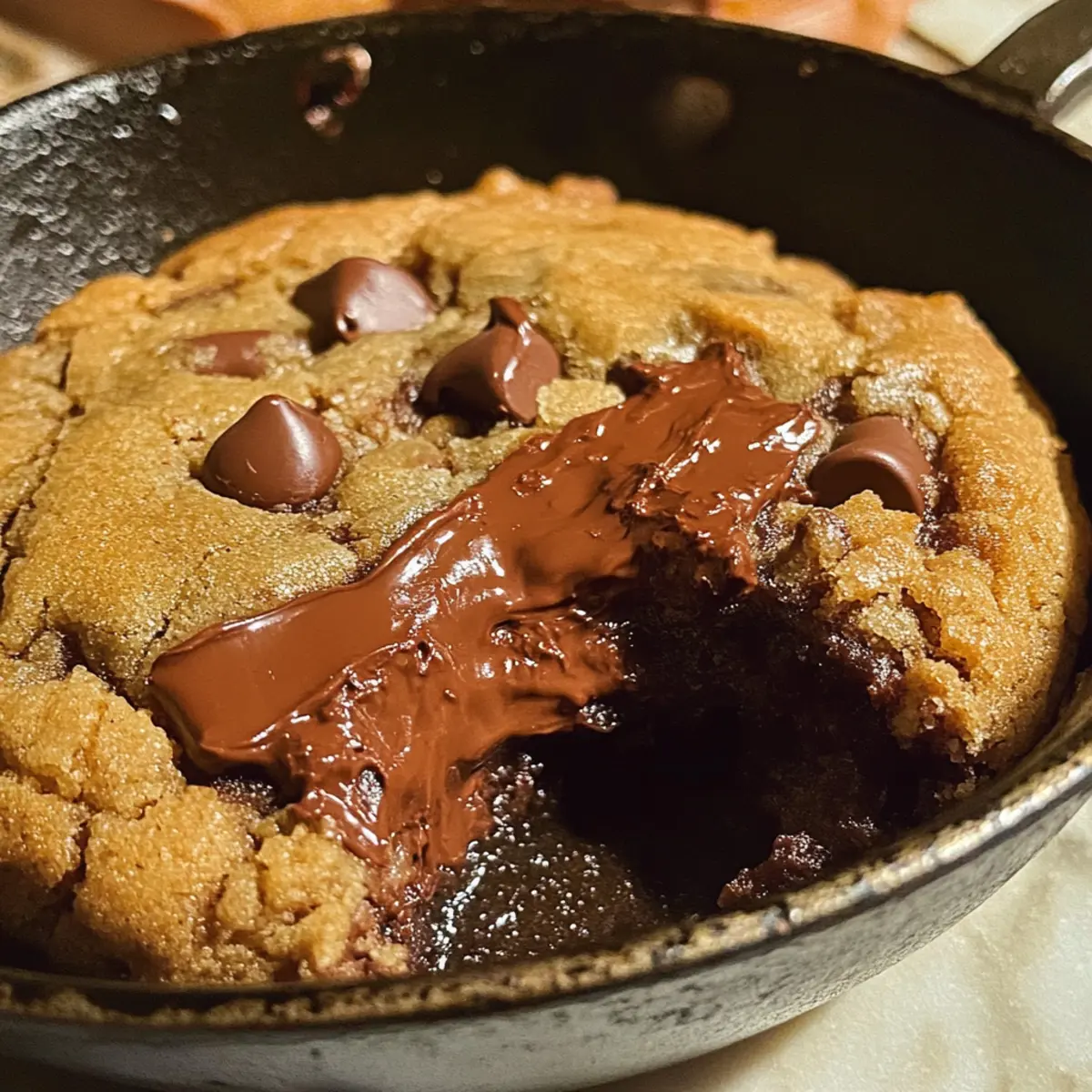 Einzelportion Pfannen Schokoladenkekse Nutella