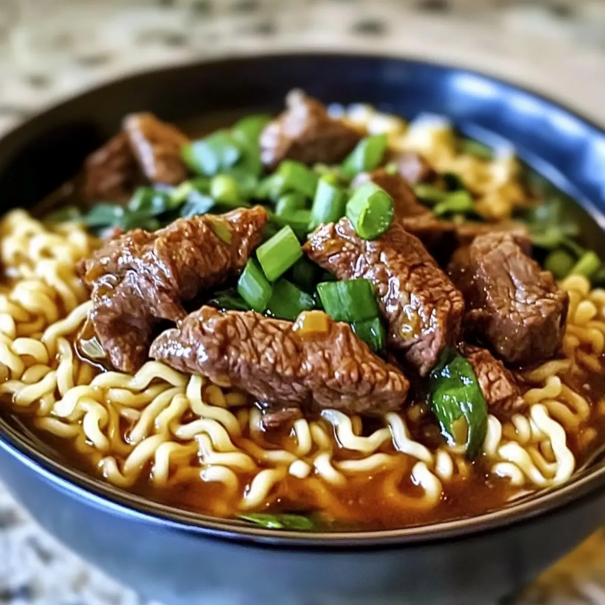 Schmortopf Rindfleisch Ramen Nudeln