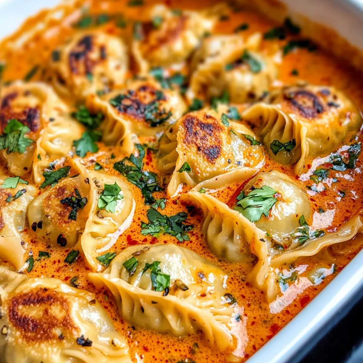 Vegane gebackene Teigtaschen