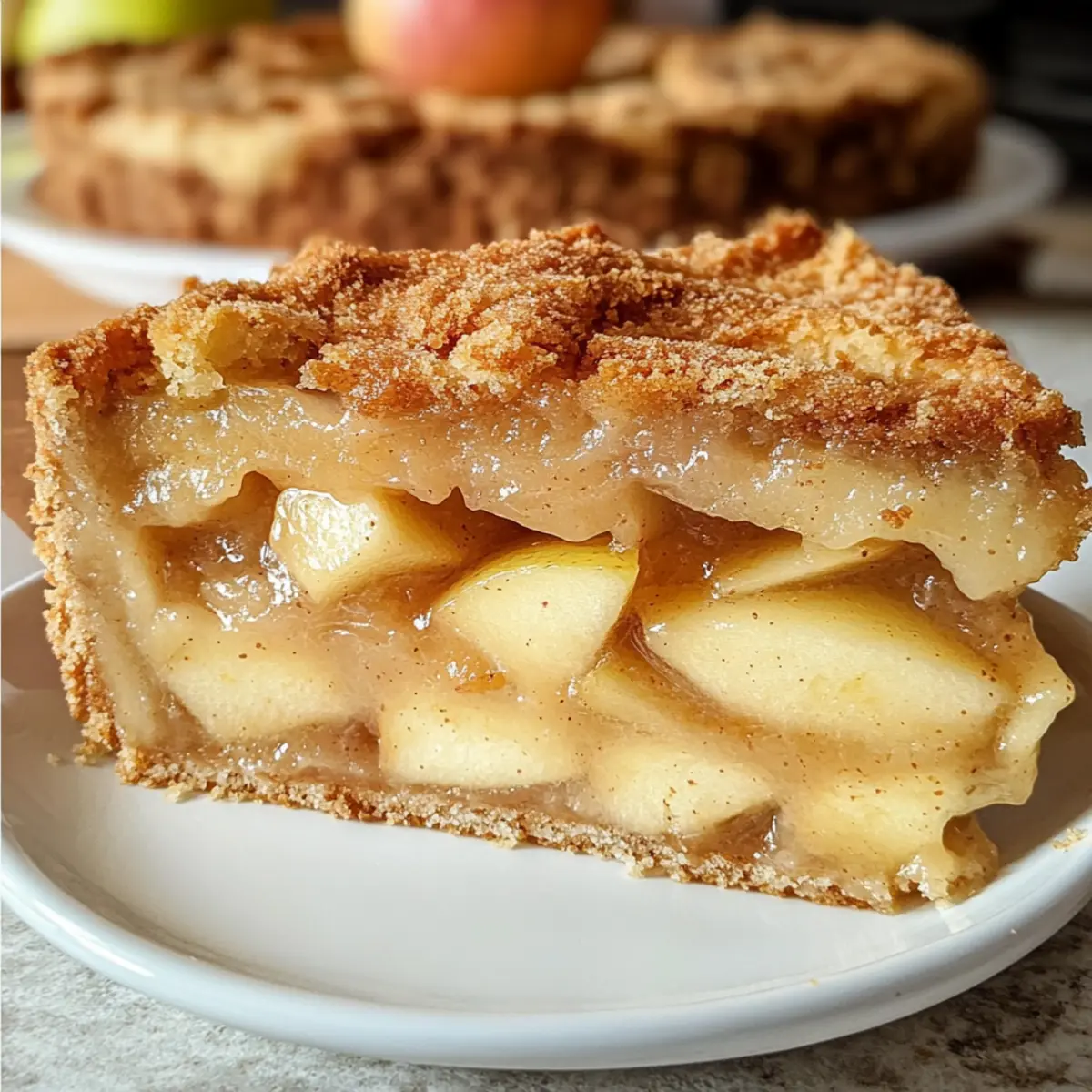 Apfelkuchen mit Pudding