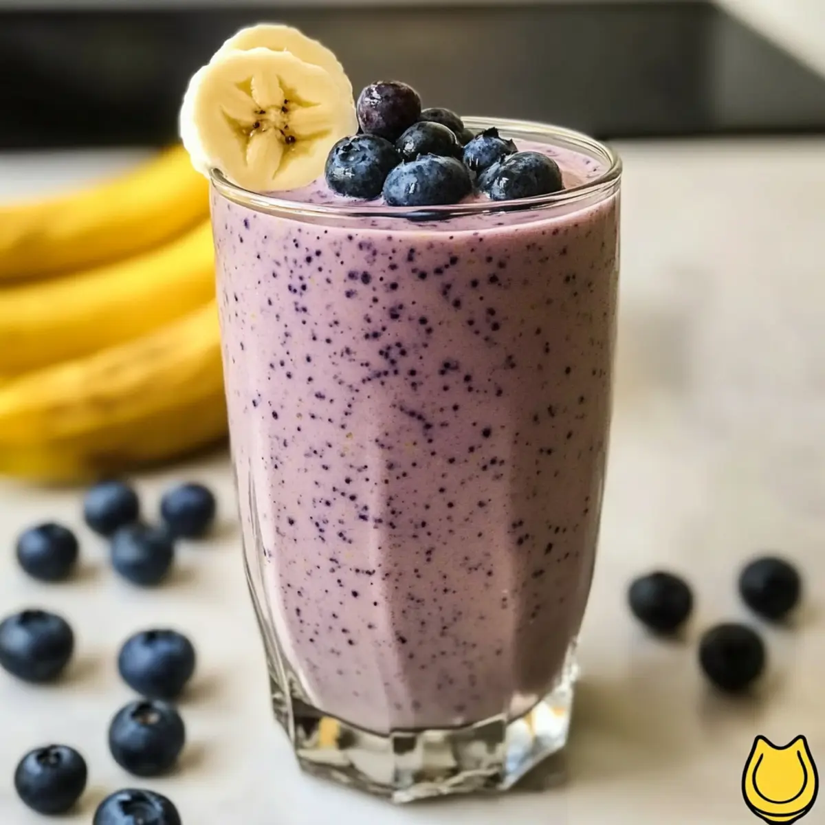 Bananen-Blaubeer-Smoothie Rezept
