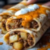 Rindfleisch- und Kartoffelburrito