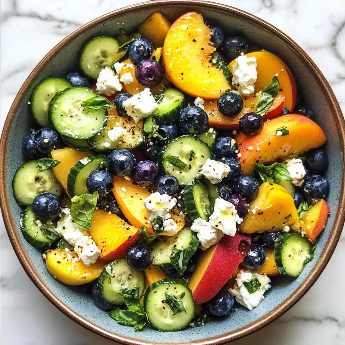 Blueberry Peach Feta Salad Recipe eeijek