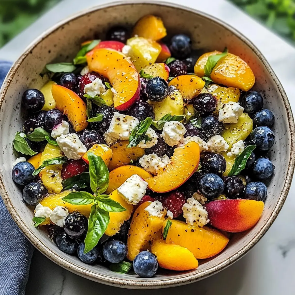 Blueberry Peach Feta Salad Recipe giunpy