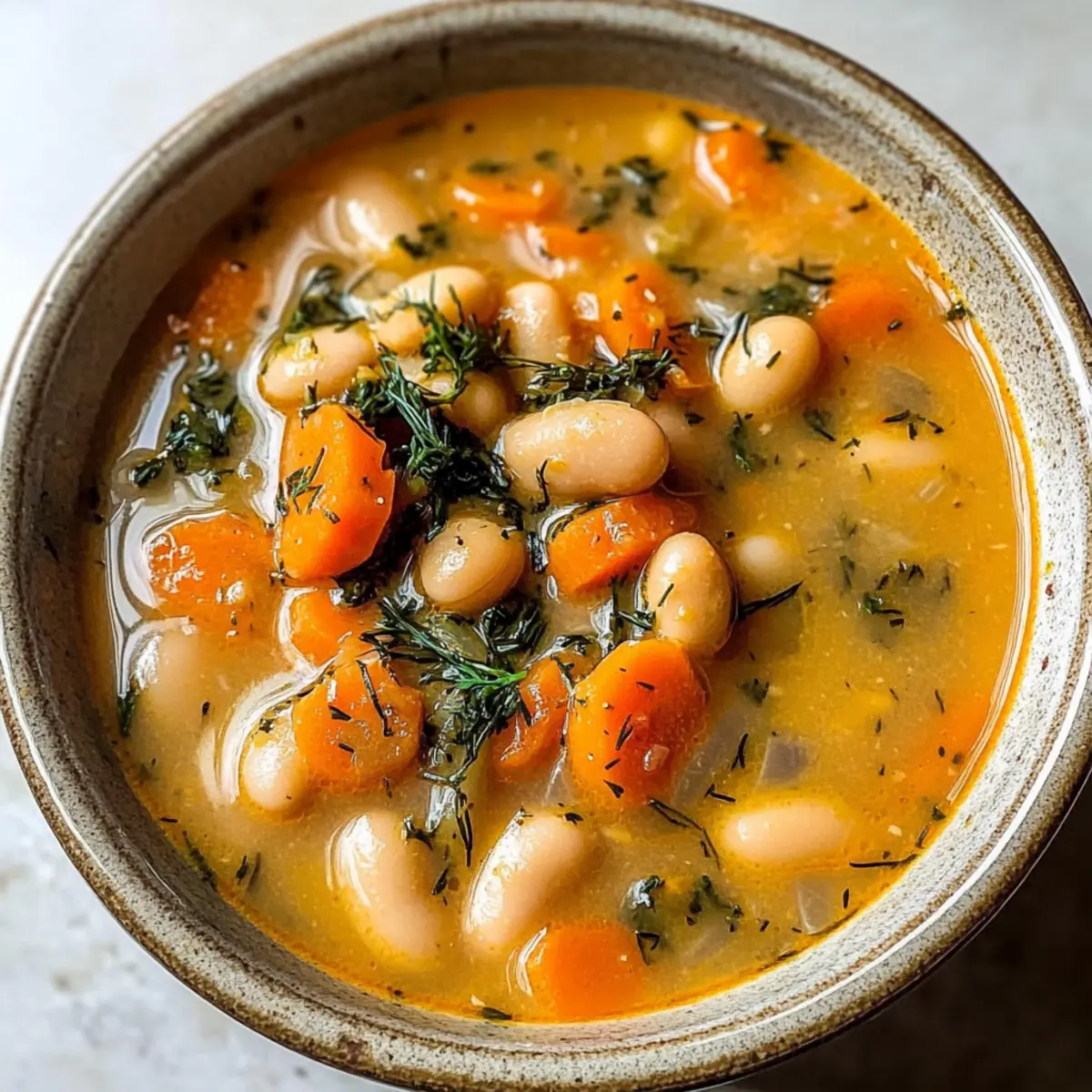 Brühe Karotten Butterbohnen Suppe