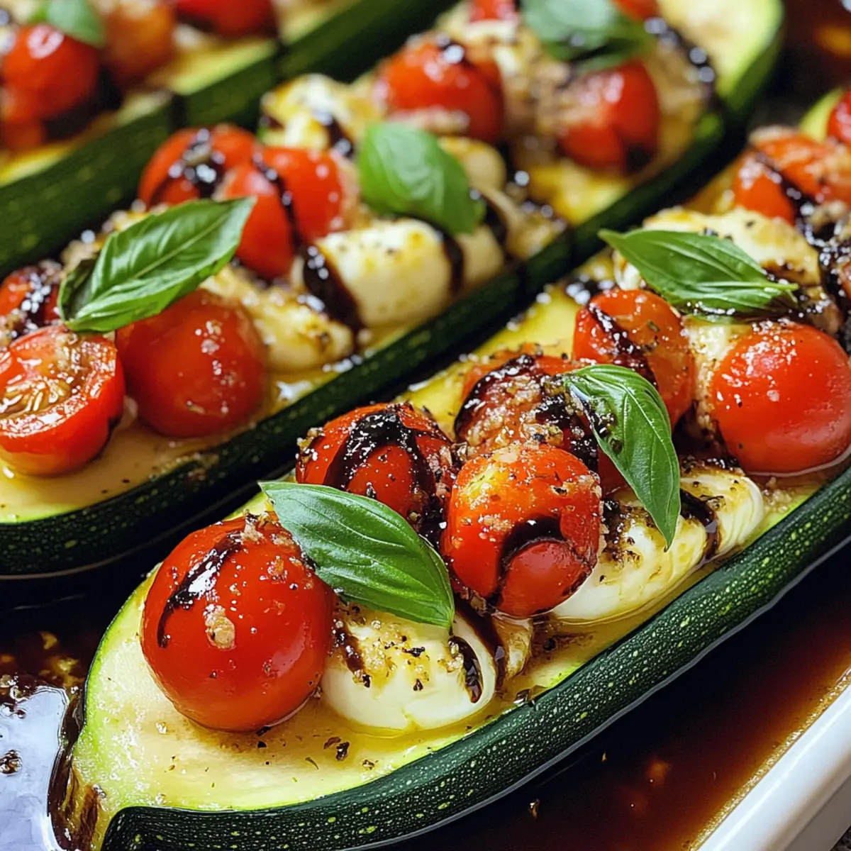 Caprese Zucchini Boats faunmg