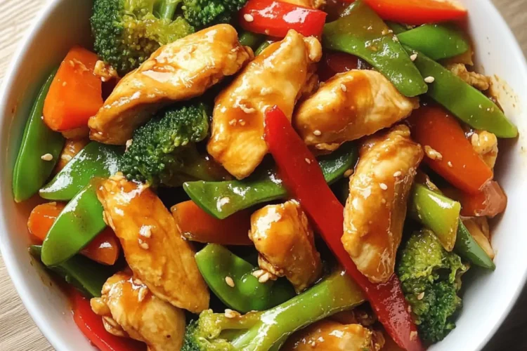 Hühnchen mit gemischtem Gemüse-Pfanne – Schnell, frisch und voller Geschmack