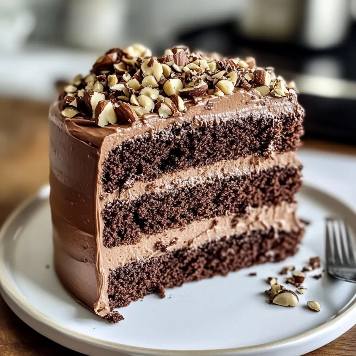 Schokoladenhaselnusskuchen mit Nutella-Frosting