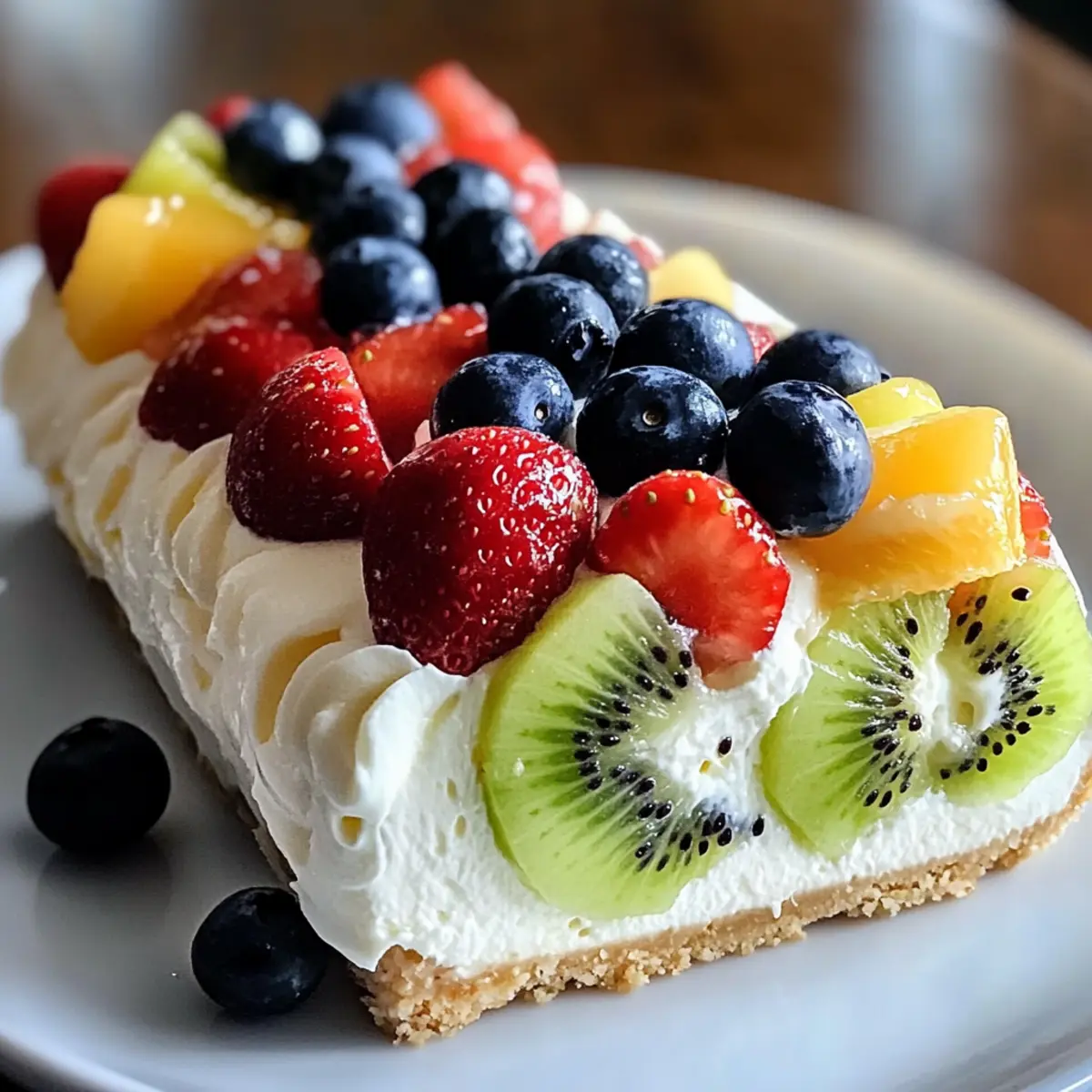 Creamy Cheesecake with Fresh Fruit Salad Recipe c1ke4j