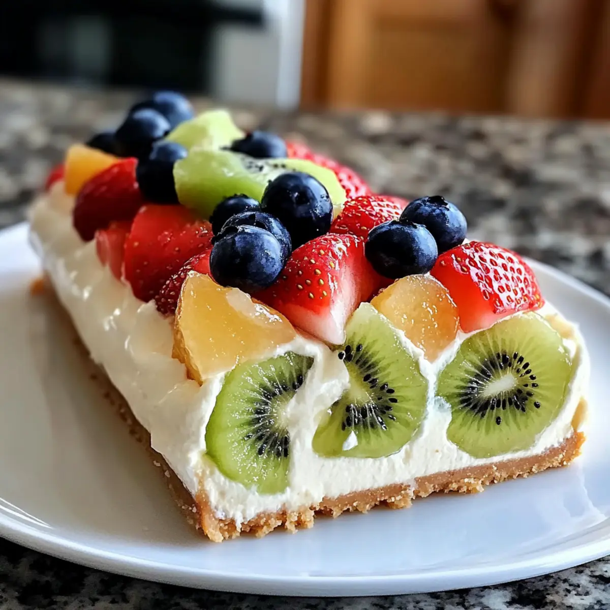 Creamy Cheesecake with Fresh Fruit Salad Recipe tt5sba