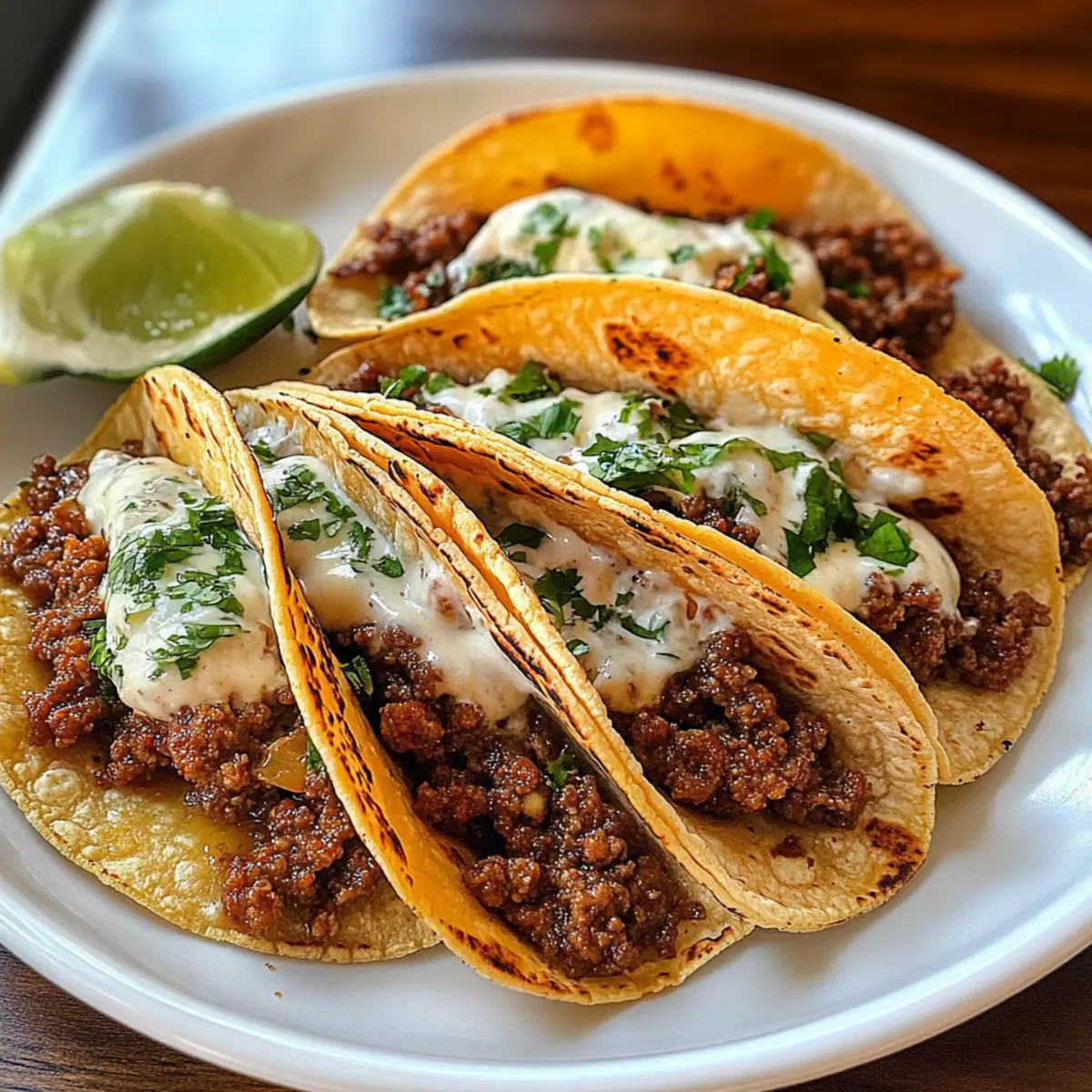 Crispy Rinderhackfleisch Tacos