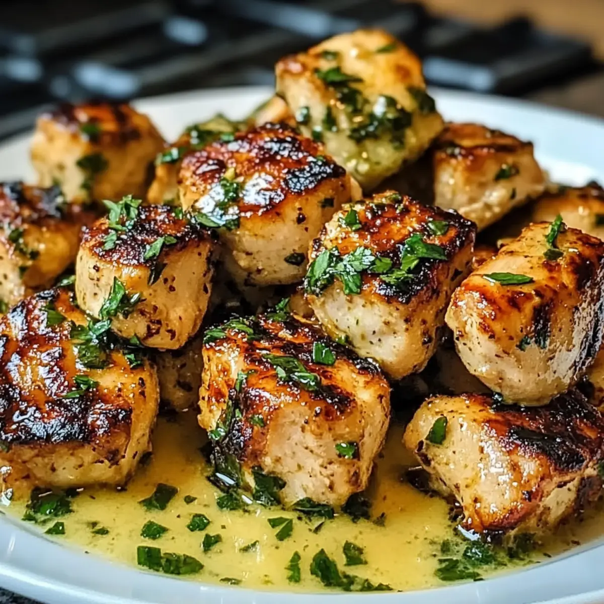 Delicious Grilled Chicken Bites with Creamy Garlic Sauce uphtzw