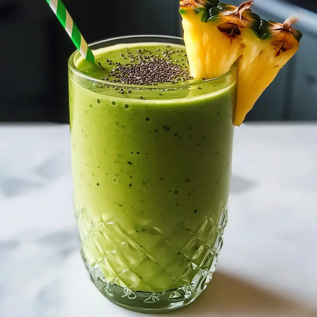 Detox GrA¼ner Ananas Avocado Smoothie Rezept obmoo2
