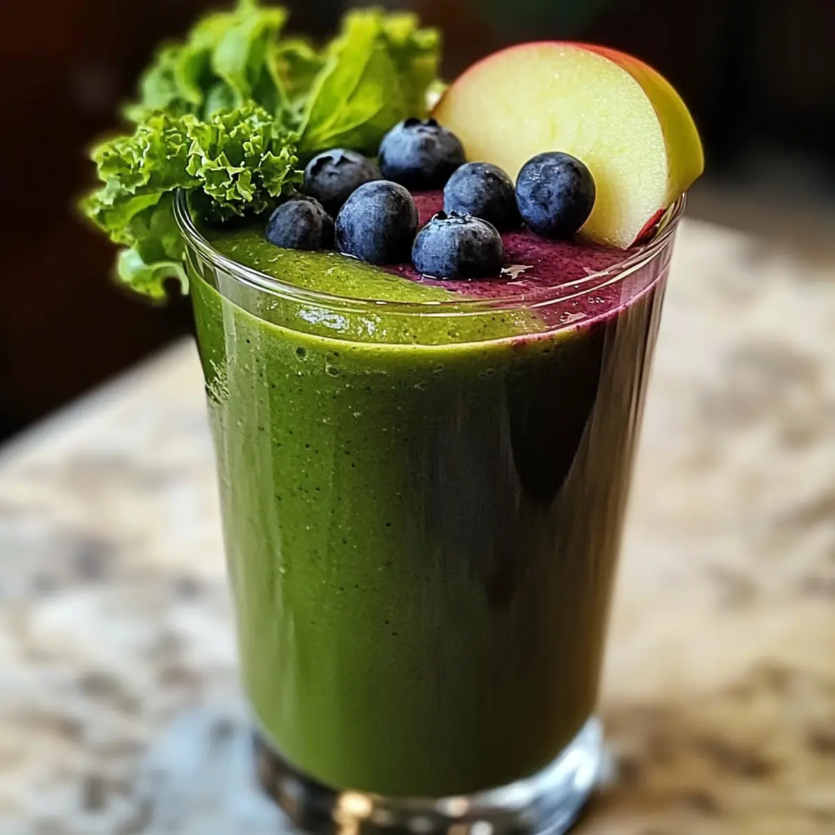 Detox GrA¼ner Apfel Blaubeer Spinat Smoothie Rezept an3bfe