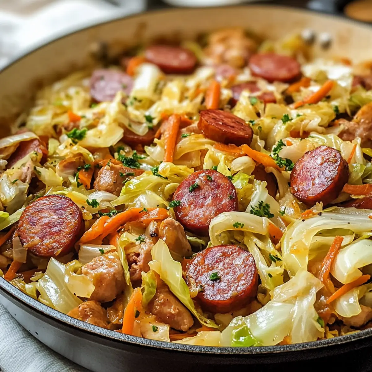 Einfache Kohl- und Kielbasa-Pfanne – Ein gemütlicher Klassiker aus einer Pfanne