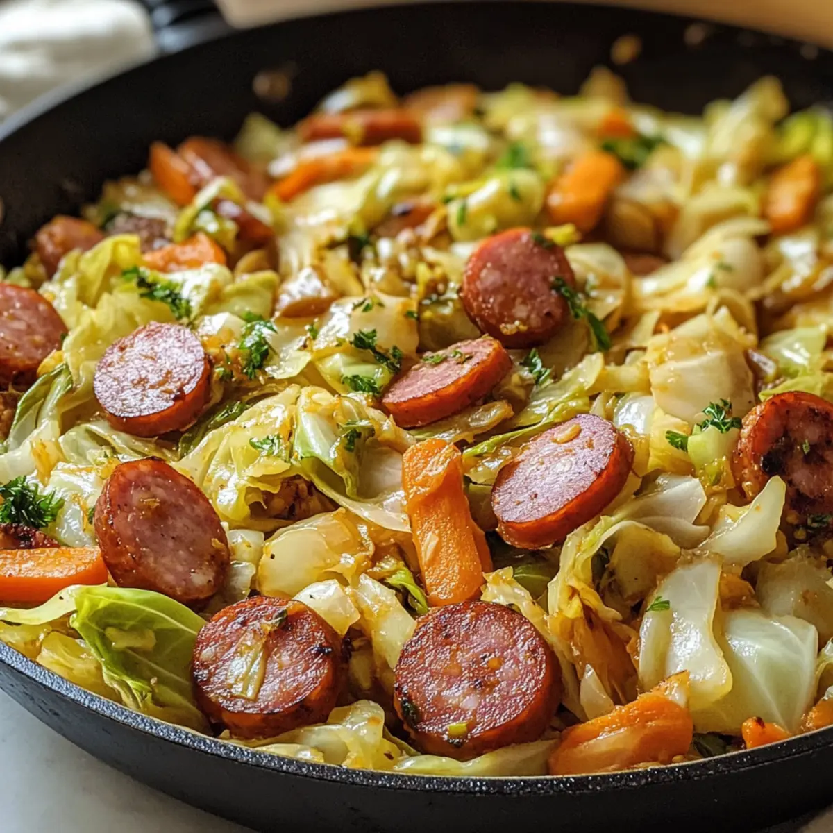 Easy Cabbage and Kielbasa Skillet A Cozy One Pan Classic obqoc9