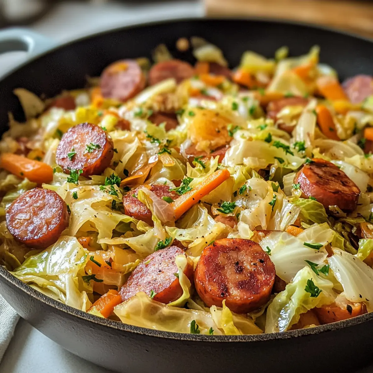 Easy Cabbage and Kielbasa Skillet A Cozy One Pan Classic okjh4k