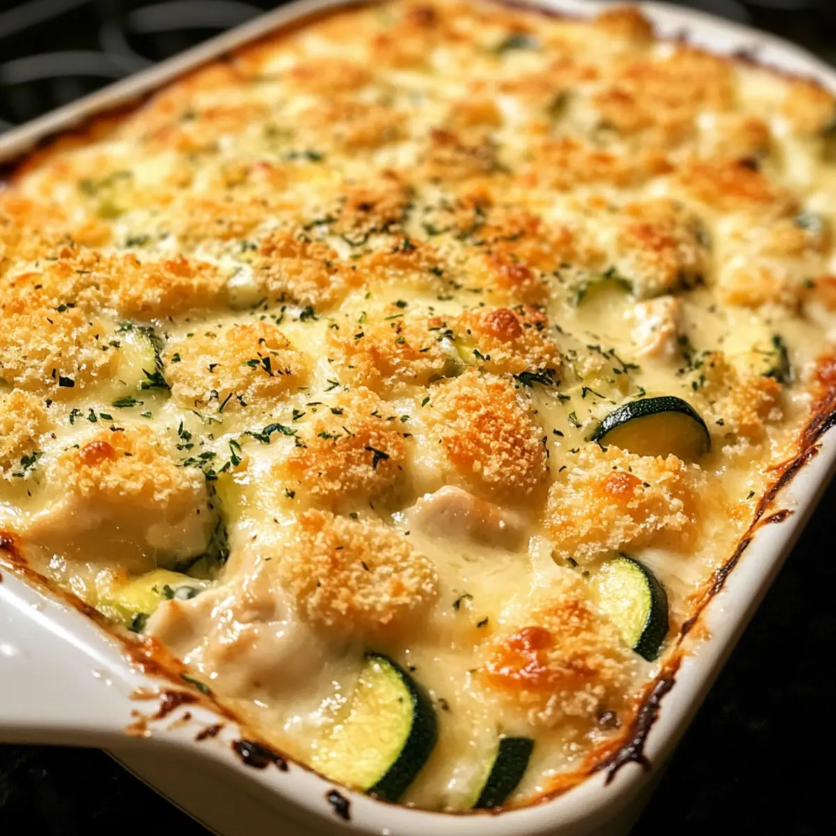 Einfache Hühnchen-Zucchini-Auflauf Rezept