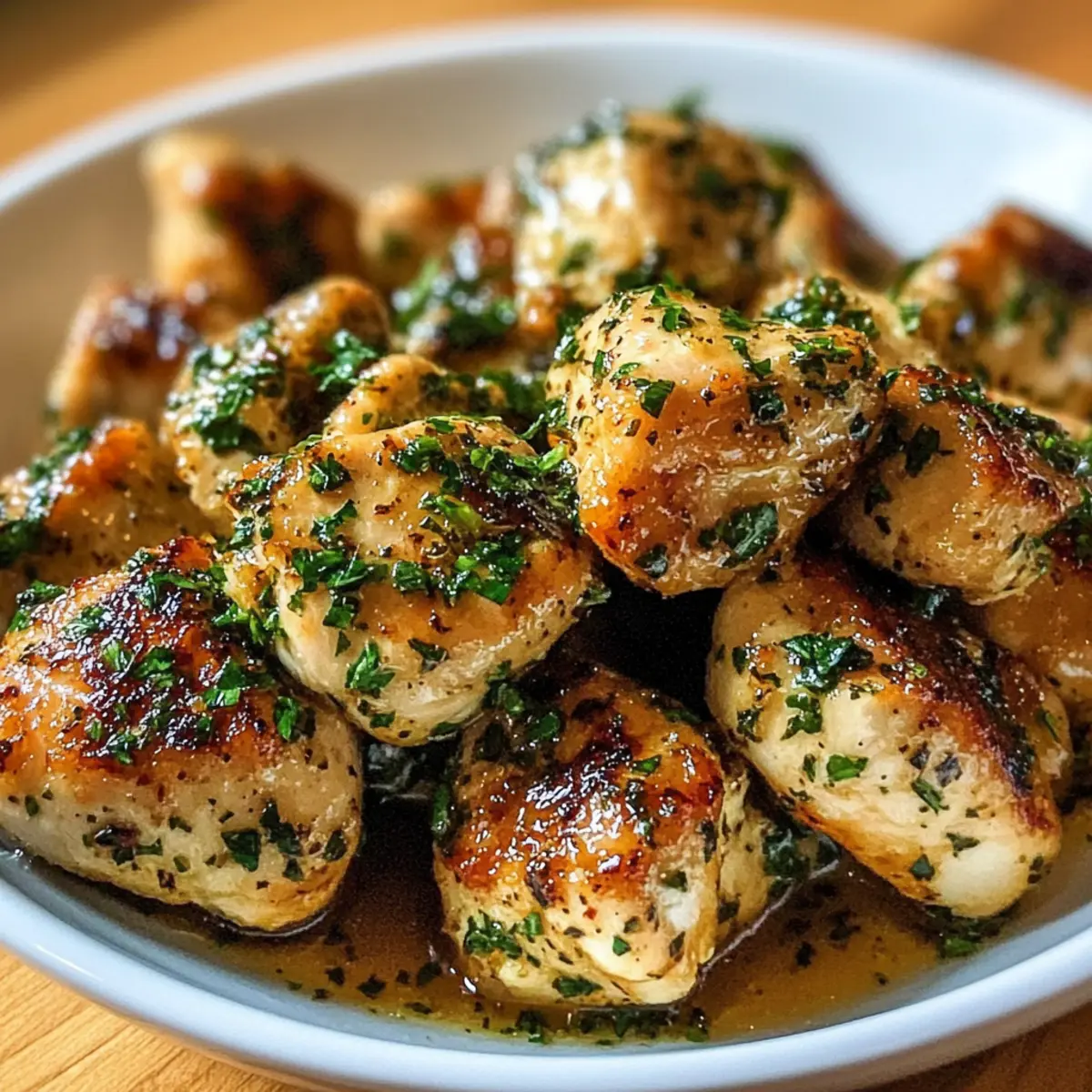 Easy Garlic Butter Chicken Bites Recipe igrfut