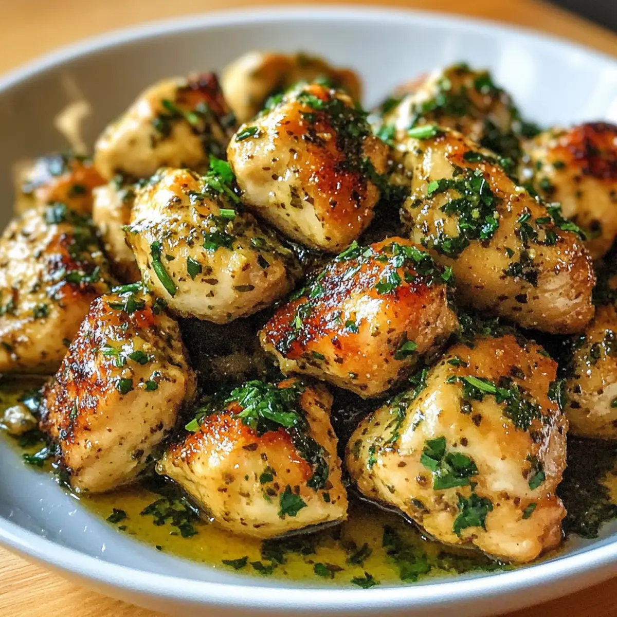 Easy Garlic Butter Chicken Bites Recipe rzmigt