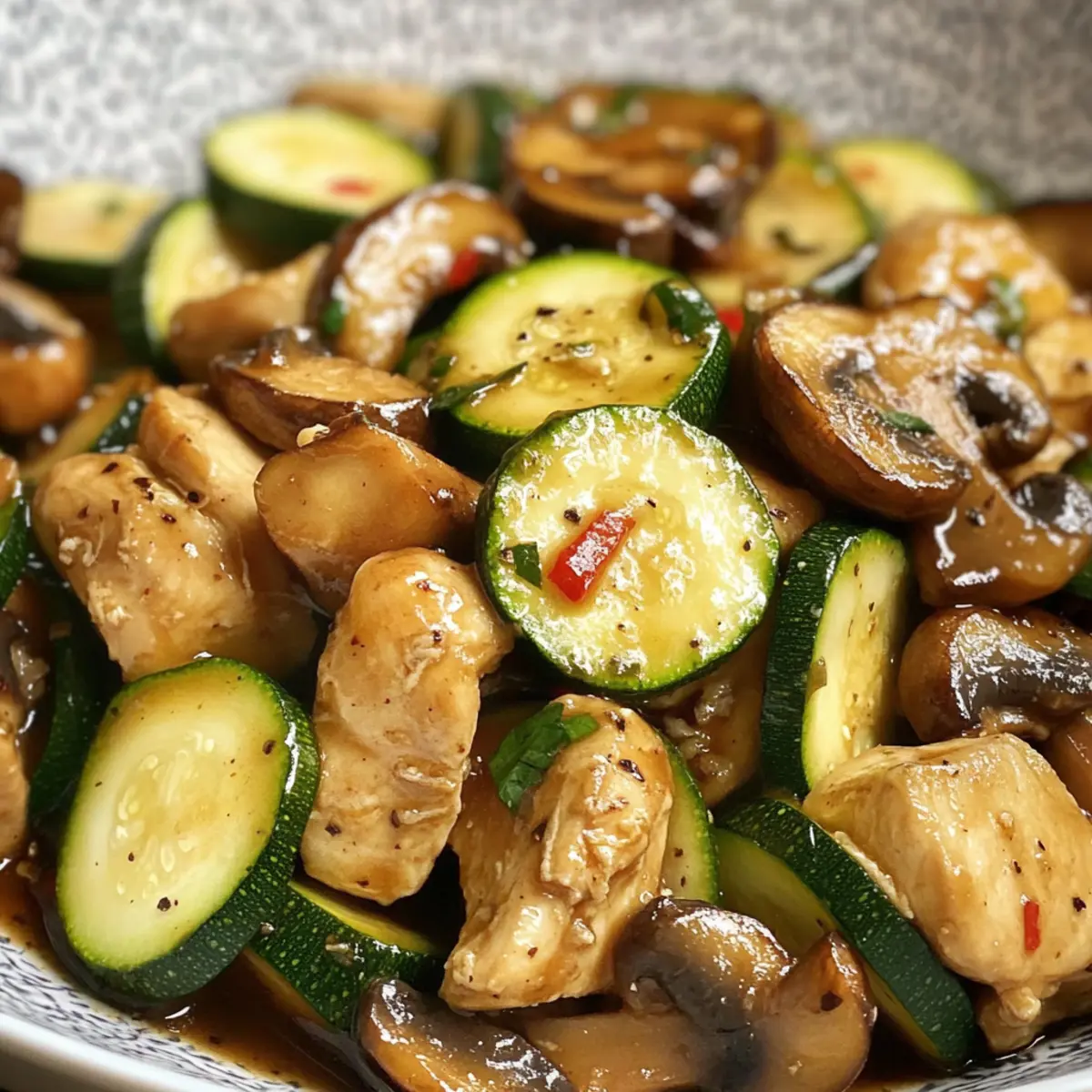 Easy Zucchini Mushroom Chicken Stir Fry Recipe jkuehh