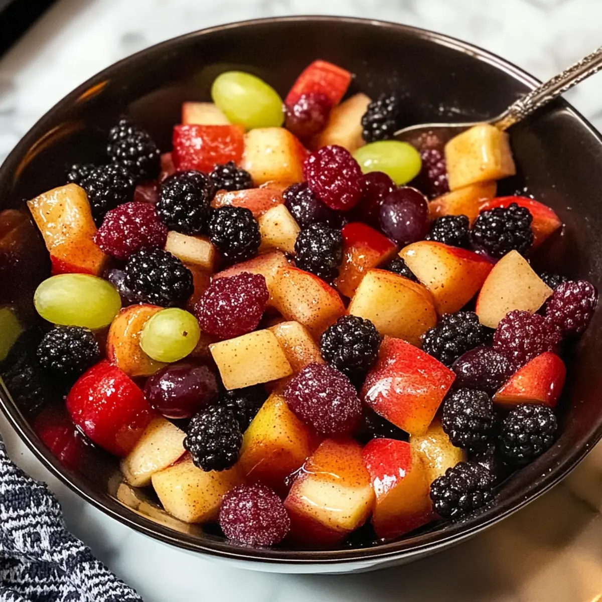 Herbstfruchtsalat mit Ahorn-Zimt-Dressing Rezept