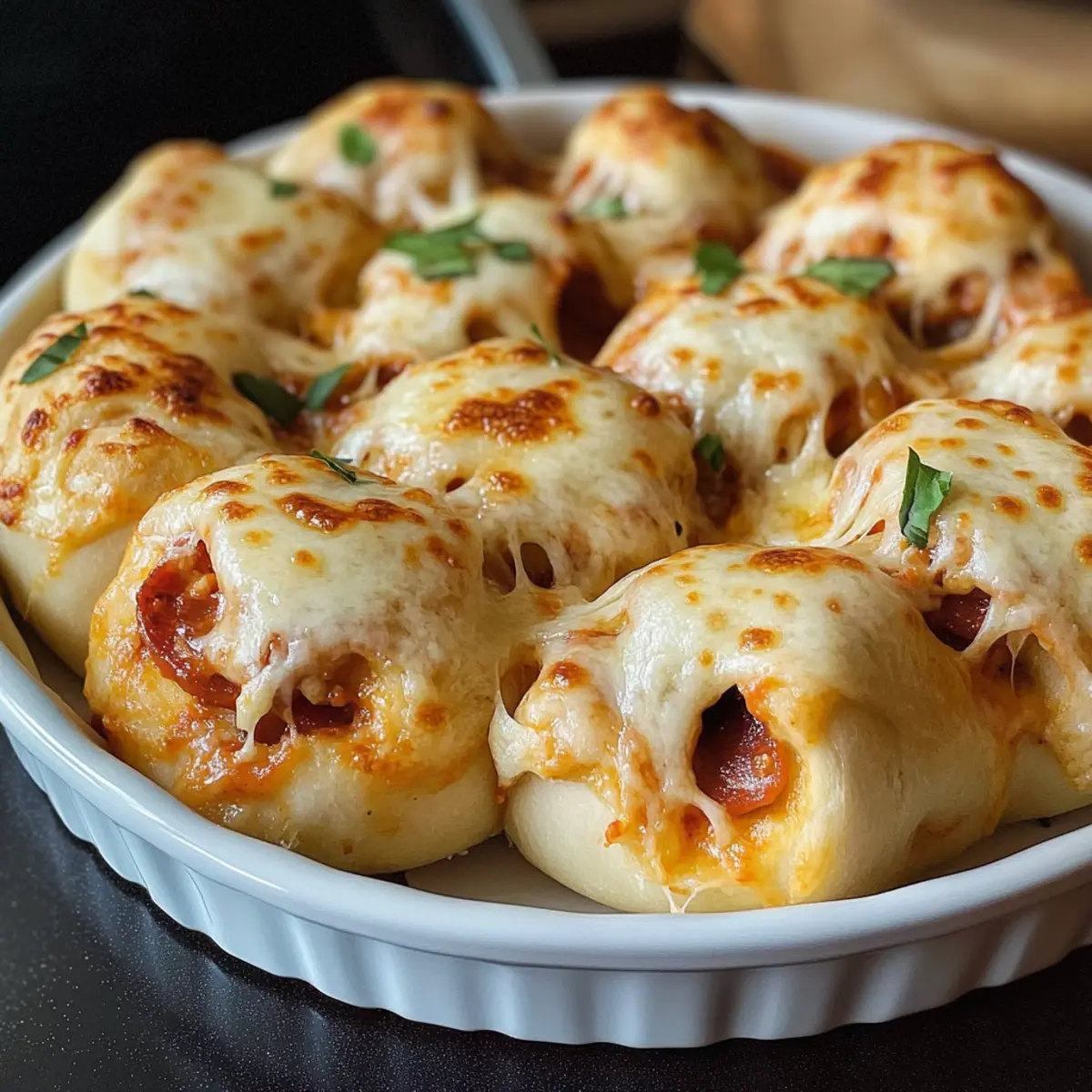 Fluffige Pizza-Rolls zum Snacken