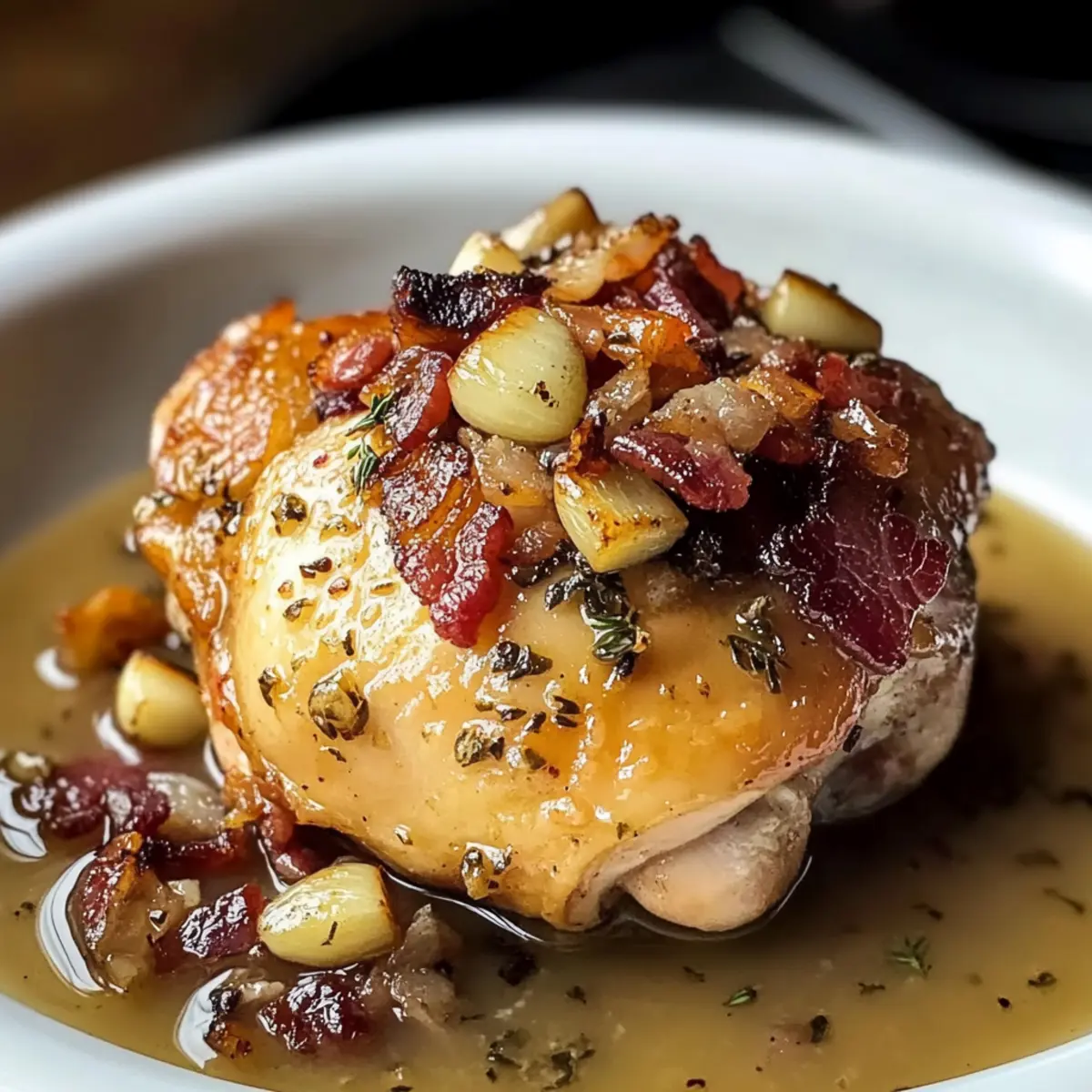 Knoblauchzehen Hähnchenschenkel Rezept