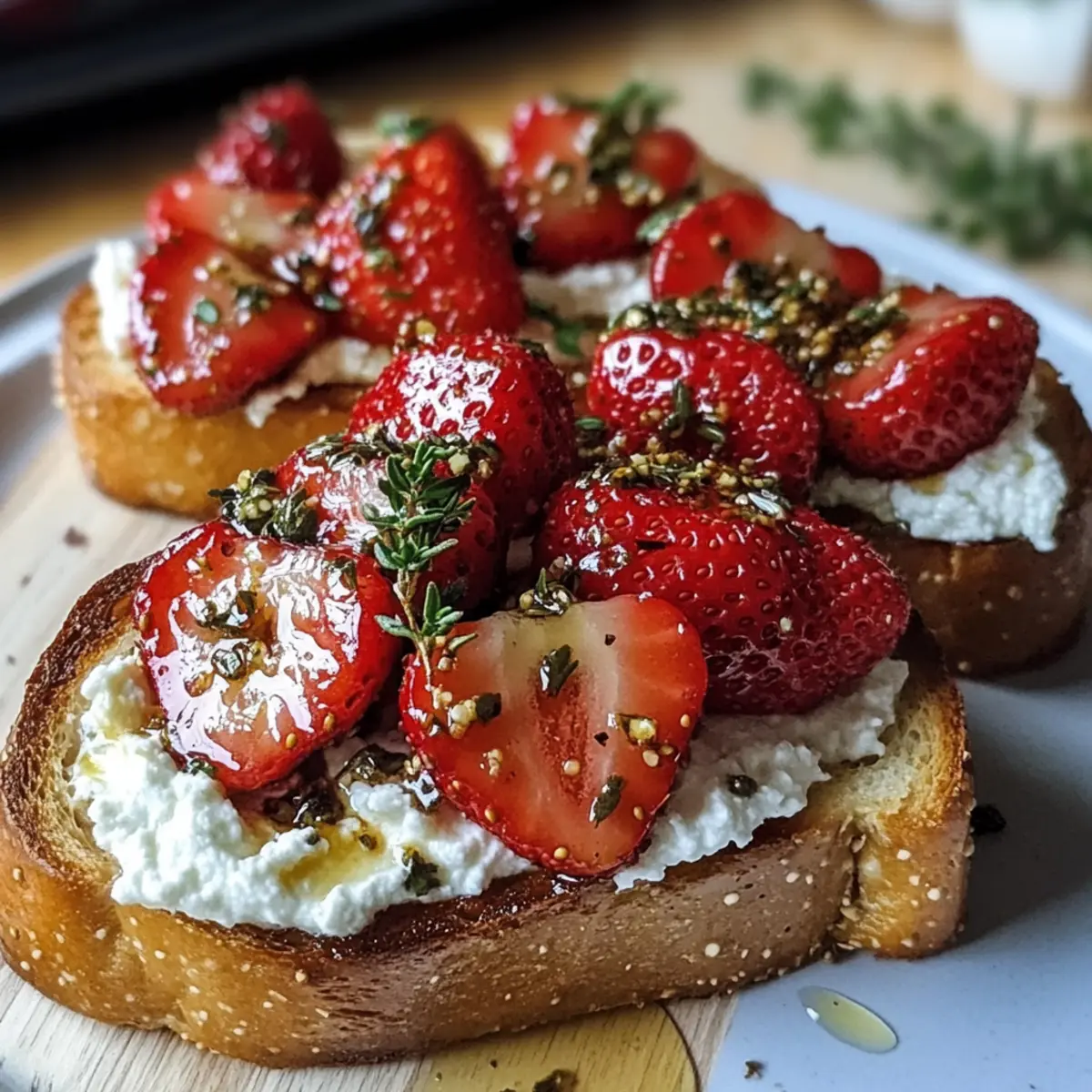 Roasted Strawberry Wrap Ricotta Toast for the Perfect Brunch