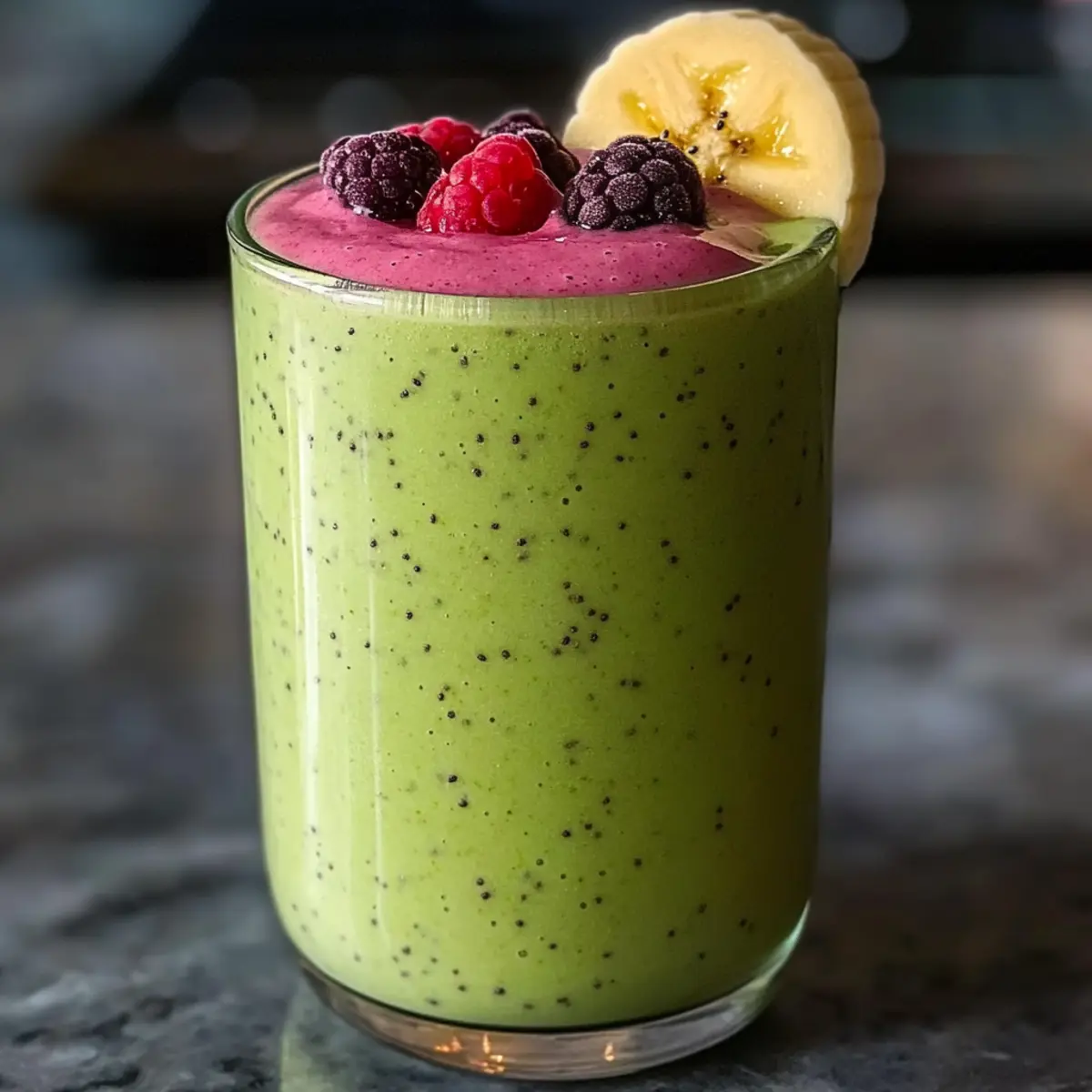 Gesunder GrA¼ner Beeren Bananen Smoothie Rezept vmyw0f