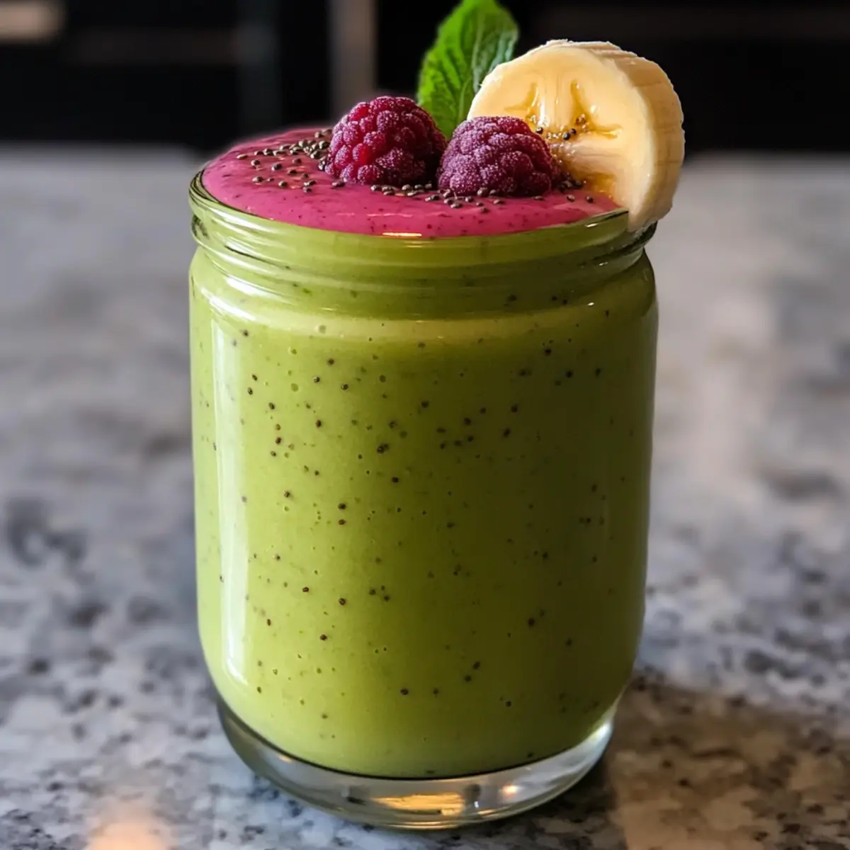 Gesunder GrA¼ner Beeren Bananen