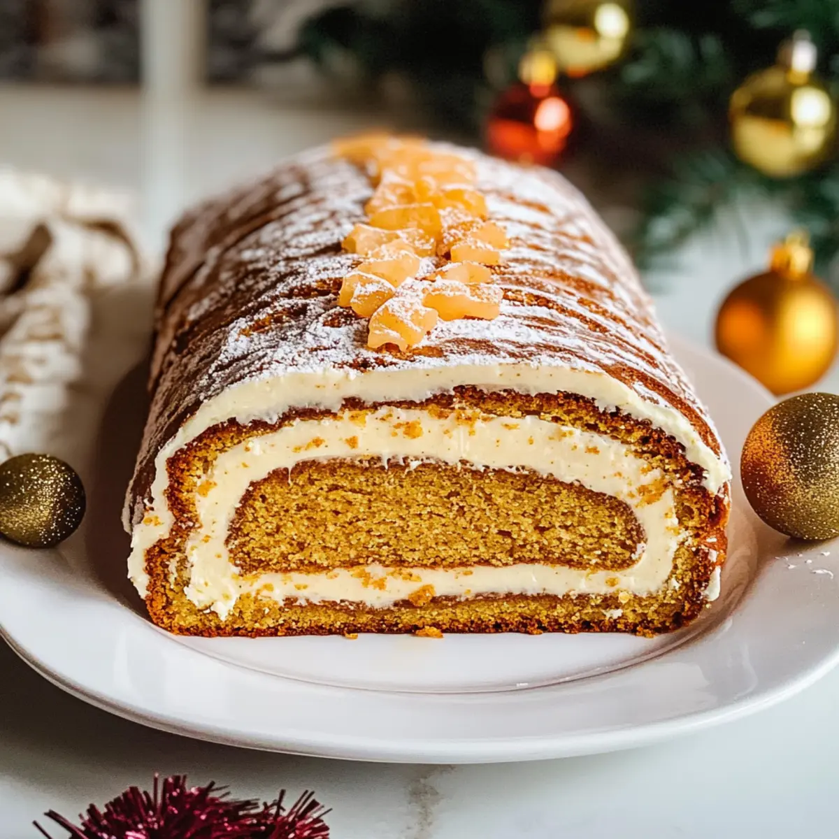 Gingerbread Swiss Roll Cake vujhjc