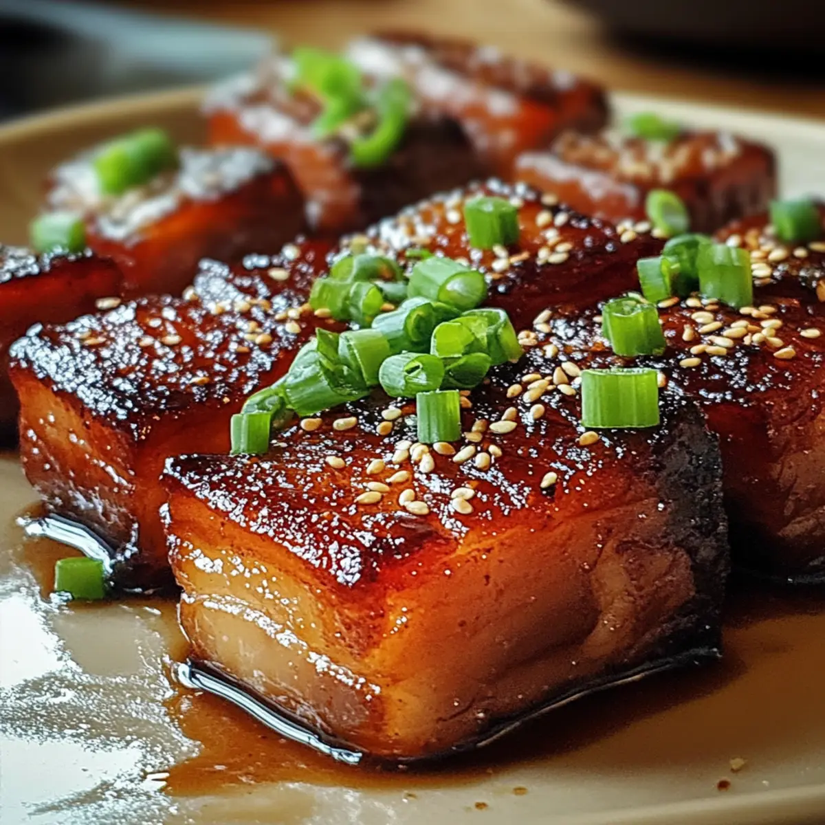 Honigglasiertes Schweinebauch