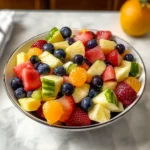 Karamell Crunch Käsekuchen Obstsalat Rezept ganz einfach