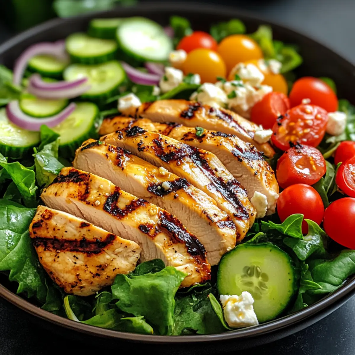 Honey Mustard Grilled Chicken Salad jecduc