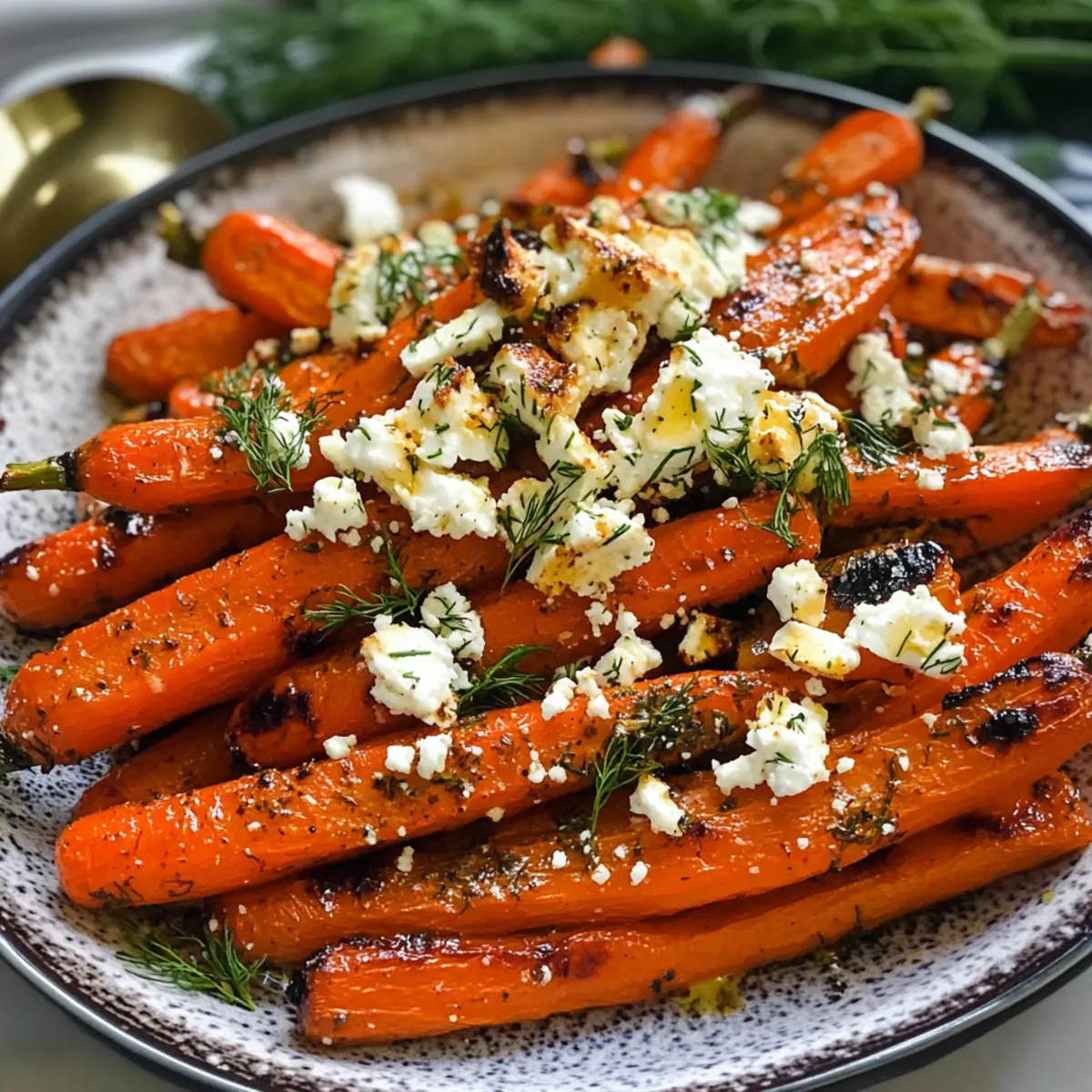 Honey Roasted Carrots with Feta Dill avylfn