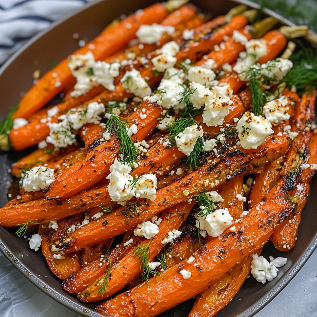 Honey Roasted Carrots with Feta Dill p9i43k